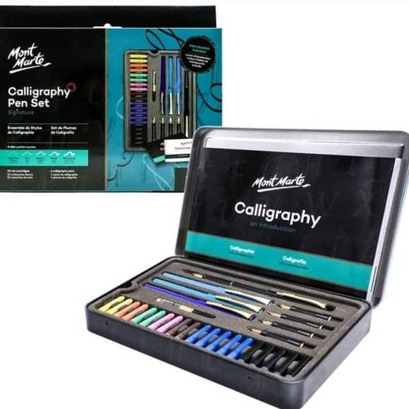 NIB Mont Marte Calligraphy Set Signature 32 PC Set - Picture 2 of 6